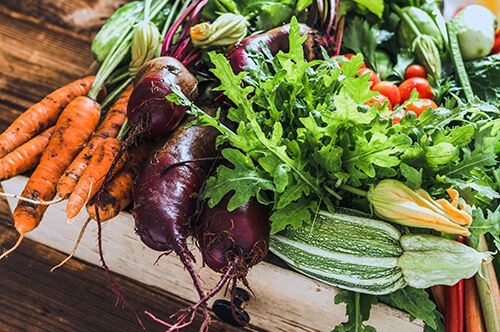 kaw valley easy to grow veggies basket of fresh harvested veggies.jpg