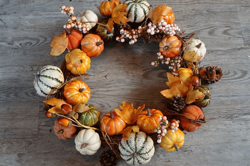 Fall Craft: Plaster of Paris Gourds, Leaves, and Pumpkins